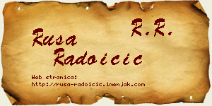 Rusa Radoičić vizit kartica